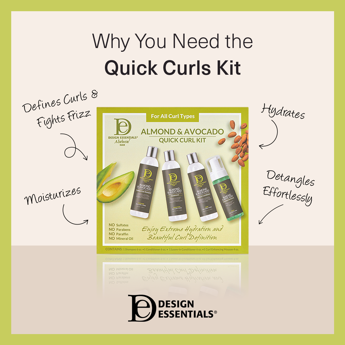 Almond & Avocado Quick Curl Kit